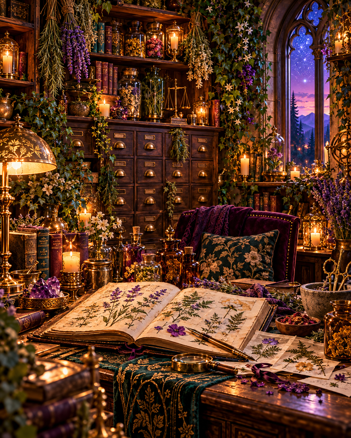 The candlelit world of The Apothecary Gazette.