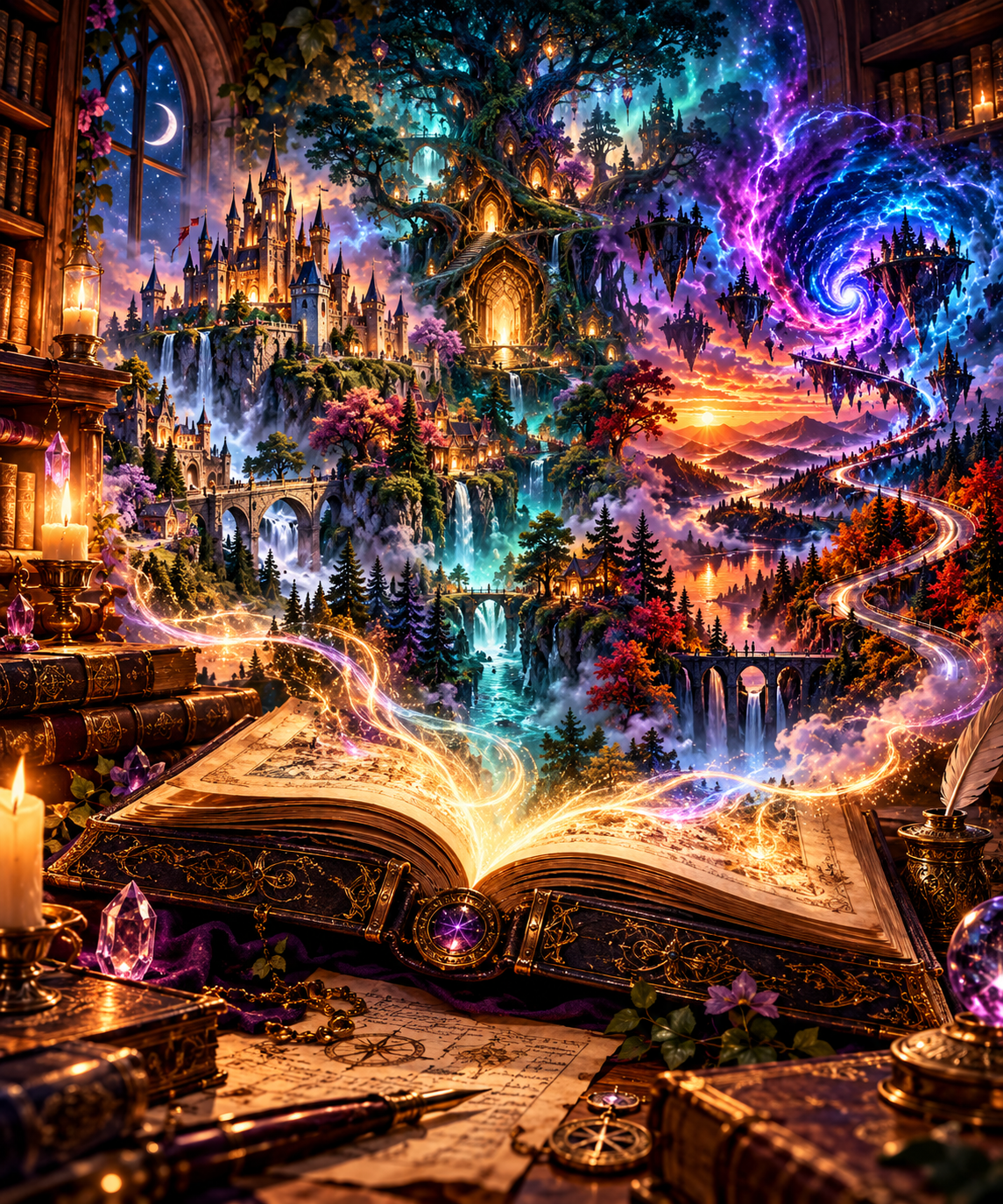 The Storyweaver’s Realm fantasy hero illustration